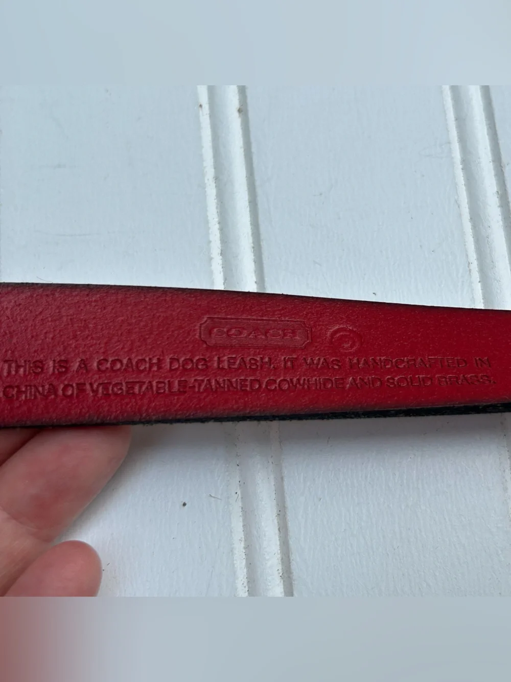 Coach Red Leather Dog Leash Style 4562 | NWOT | Vintage/Discontinued